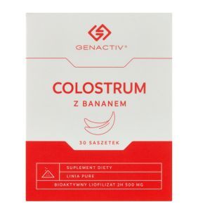 Colostrum z bananem Genactiv, proszek, saszetki, 30 szt.