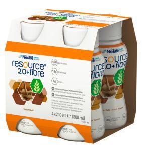 Resource 2.0+Fibre, płyn o smaku kawowym, 4 x 200 ml