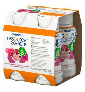 Resource 2.0+Fibre, płyn o smaku owoców leśnych, 4 x 200 ml