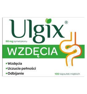 Ulgix Wzdęcia, 80 mg, kapsułki miękkie, 100 szt.