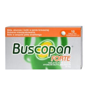 Buscopan Forte, 20 mg, tabletki powlekane, 10 szt.