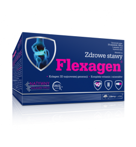 Olimp Flexagen, proszek w saszetkach o smaku malinowym, 12 g, 30 szt.
