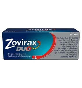 Zovirax Duo (50 mg + 10 mg)/g, krem, 2 g produktu