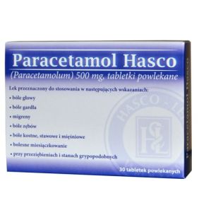 Paracetamol  Hasco, 500 mg, tabletki powlekane, 30 szt.