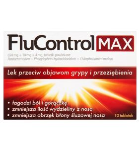 FluControl Max, 650 mg+10 mg+4 mg, tabletki powlekane, 10 szt.