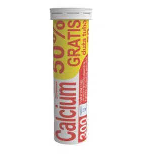 Calcium 300 Uni-Phar, tabletki musujące, pomarańcza, 20 szt. (10 szt.+10 szt.)