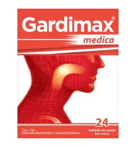 Gardimax medica, 5 mg + 1 mg, tabletki do ssania, 24 szt.