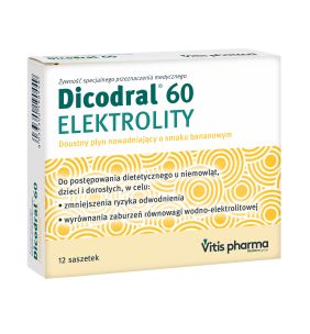 Dicodral 60, elektrolity, 12 saszetek