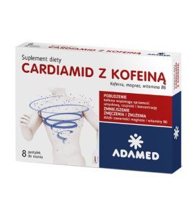 Cardiamid z kofeiną, pastylki do ssania, smak cytrusowy, 8 szt.