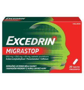 Excedrin MigraStop, tabl.powl., 20 szt