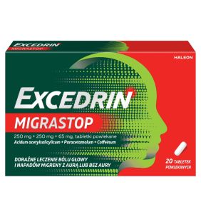 Excedrin MigraStop, tabl.powl., 20 szt