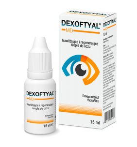 Dexoftyal MD, nawilżające i regenerujące krople do oczu, 15 ml