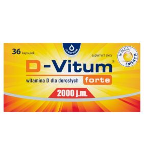 D-Vitum forte 2000 j.m., kapsułki z witaminą D dla dorosłych, 36 szt.