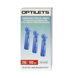 OptiLets, jednorazowe, sterylne lancety, 100 szt.