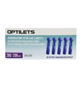 OptiLets, jednorazowe, sterylne lancety, 200 szt.