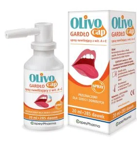Olivocap Gardło, spray nawilżający z witaminą A+E, 20 ml