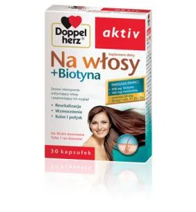 Doppelherz aktiv Na włosy + Biotyna, kapsułki, 30 szt.