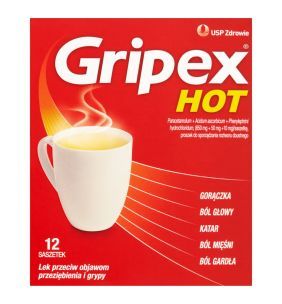 Gripex Hot, proszek do sporządzania roztworu doustnego, 12 saszetek