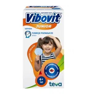 Vibovit Junior, tabletki do ssania o smaku owoców leśnych, od 4 lat, 30 szt.