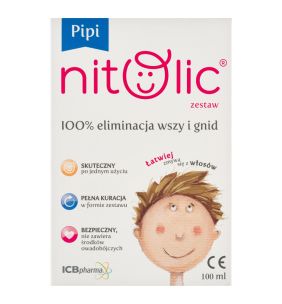 Pipi Nitolic, zestaw na wszy, 100 ml