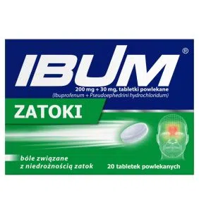Ibum Zatoki, 200 mg + 30 mg, tabletki powlekane, 20 szt.