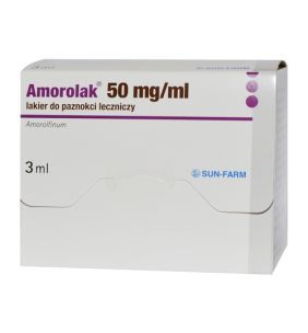 Amorolak, 50 mg/ml, lakier do paznokci leczniczy, 3 ml (1 butelka)