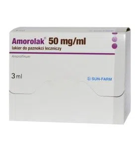 Amorolak, 50 mg/ml, lakier do paznokci leczniczy, 3 ml (1 butelka)