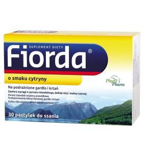Fiorda, pastylki do ssania o smaku cytryny, 30 szt.