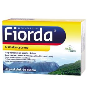 Fiorda, pastylki do ssania o smaku cytryny, 30 szt.