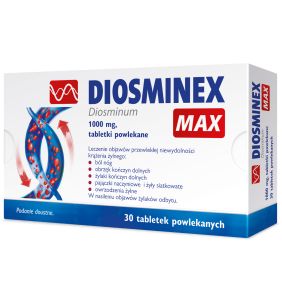 Diosminex Max, 1000 mg, tabletki powlekane, 30 szt.