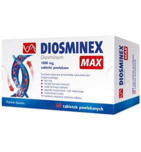 Diosminex Max, 1000 mg, tabletki powlekane, 60 szt