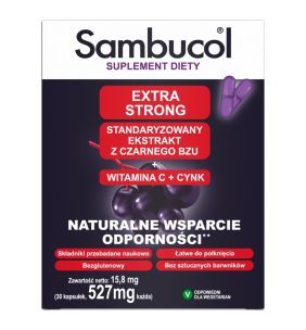 Sambucol Extra Strong, kapsułki dla dorosłych, 30 szt.