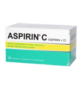 Aspirin C, 400 mg + 240 mg, tabletki musujące, 20 szt. (import równoległy, InPharm)