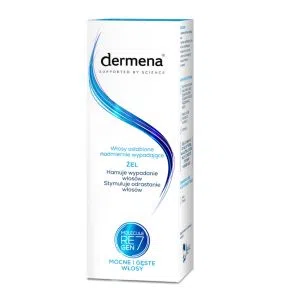 Dermena Hair Care, żel hamujący wypadanie włosów, 150 ml (butelka + dozownik)
