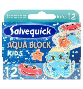 Salvequick Aqua Block Kids, plastry, 12 szt.