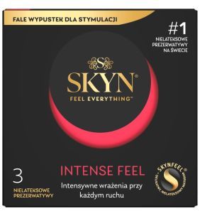 Skyn Intense Feel, nielateksowe prezerwatywy z wypustkami, 3 szt.