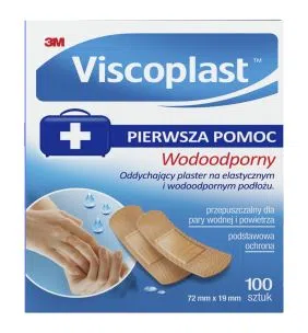 Viscoplast Wodoodporny, plastry, 72 mm x 19 mm, 100 szt.