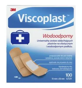 Viscoplast, plaster wodoodporny, 72 mm x 25 mm, 100 szt.