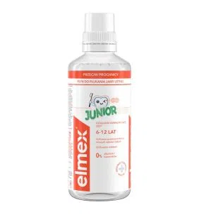 Elmex Junior, płyn do płukania jamy ustnej z aminofluorkiem, dla dzieci w wieku 6-12 lat, 400 ml