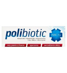 Polibiotic, (5 mg + 5000 j.m. + 400 j.m.)/g, maść, 15 g produktu