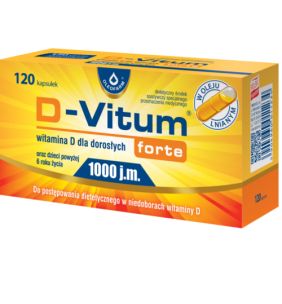 D-Vitum Forte 1000 j.m., kapsułki z witaminą D dla dorosłych, 120 szt.