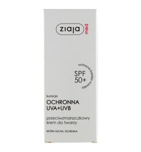 Ziaja Med SPF 50+, przeciwzmarszczkowy krem, cera sucha i dojrzała, 50 ml