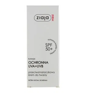 Ziaja Med SPF 50+, przeciwzmarszczkowy krem, cera sucha i dojrzała, 50 ml