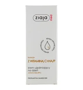 Ziaja Med, Kuracja Dermatoligiczna, krem ujędrniający na dzień z witaminą C+HA/P, 50 ml