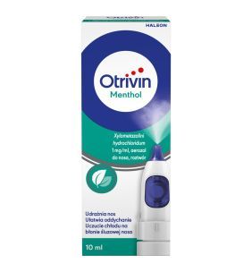 Otrivin Menthol, 1 mg/ml, aerozol do nosa, 10 ml roztworu