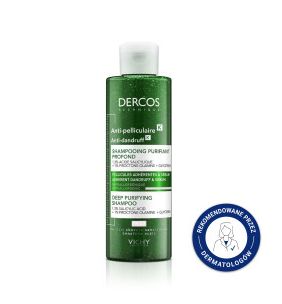 Vichy Dercos K., szampon przeciwłupieżowy, do tłustej skóry głowy, 250ml