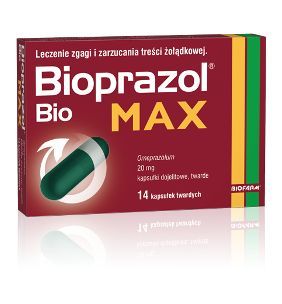 Bioprazol Bio Max, 20 mg, kapsułki dojelitowe, twarde, 14 sztuk