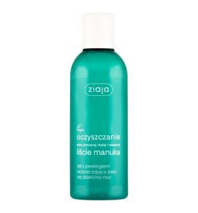 Ziaja Liście Manuka-Oczyszczanie, żel z peelingiem oczyszczający pory, na dzień i na noc, 200 ml