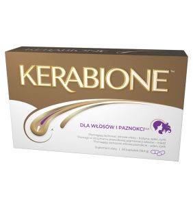 Kerabione, dla włosów, paznokci, skóry, kapsułki, 60 szt.