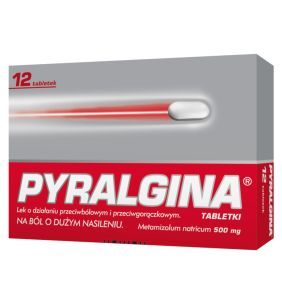 Pyralgina, 500 mg, tabletki, 12 szt.